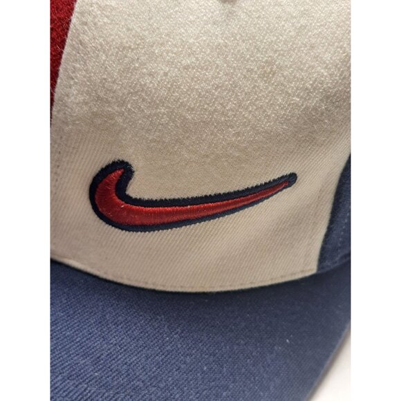 Vintage Nike 6-Panel Flex Fit Hat Red White Blue Swoosh Logo Just Do It Collect - Picture 2 of 10